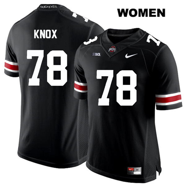 Ohio State Buckeyes Women's Demetrius Knox #78 White Number Black Authentic Nike College NCAA Stitched Football Jersey BC19K52UB